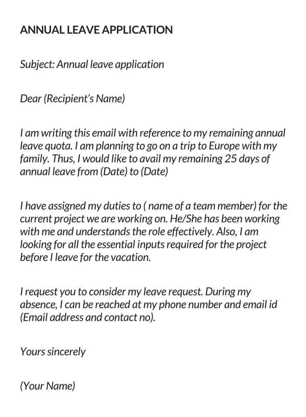 write an leave application
