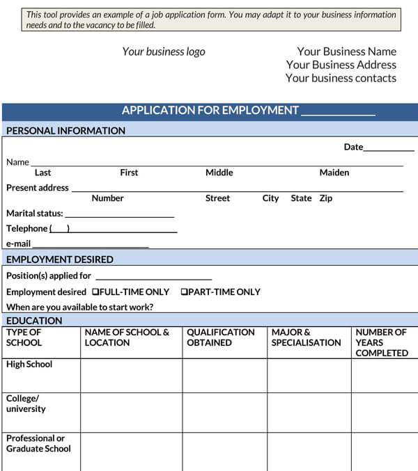 Application-For-Employment