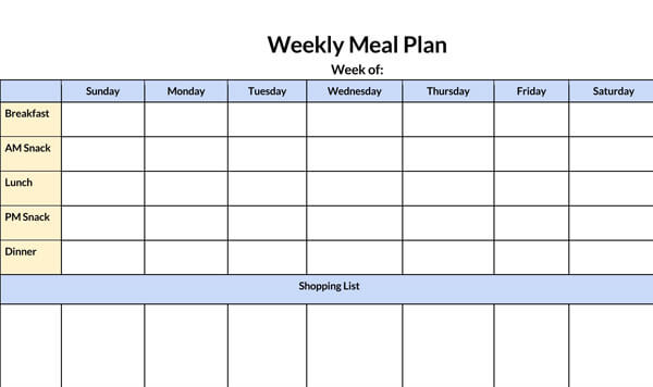 Free Meal Plan Templates (Make a Perfect Plan)