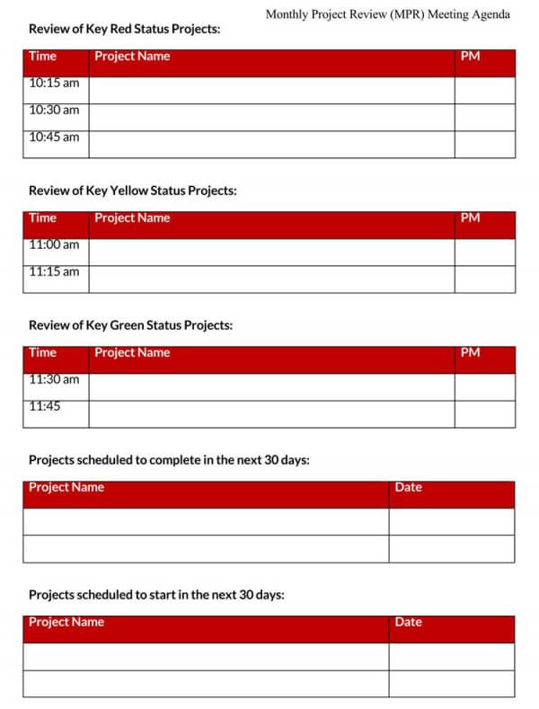 Monthly Project Meeting Agenda Template-3