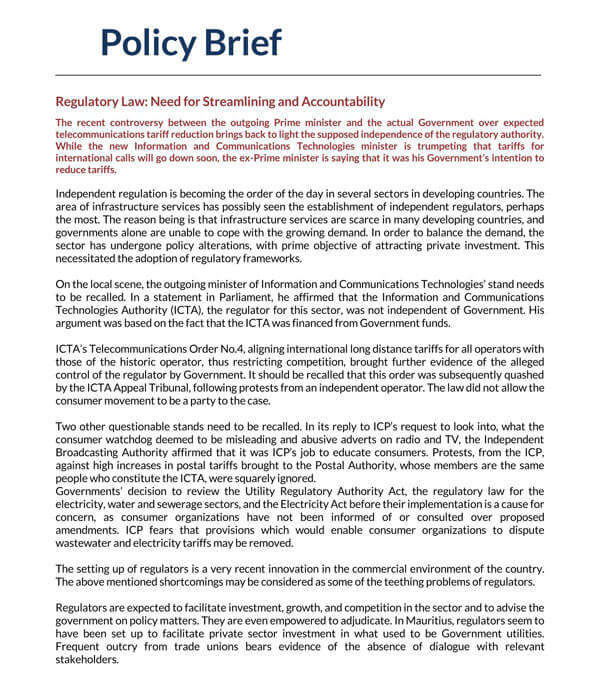 Policy Brief Overview (with Templates & Examples)