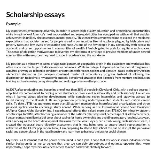 how to write essays for scholarship