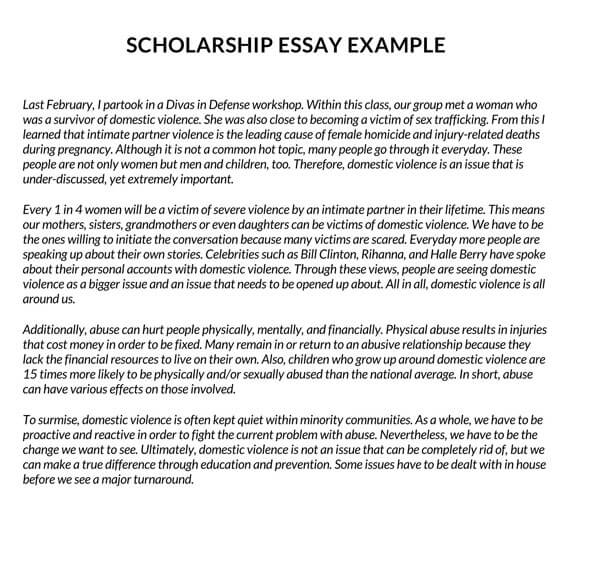 writing for a scholarship essay