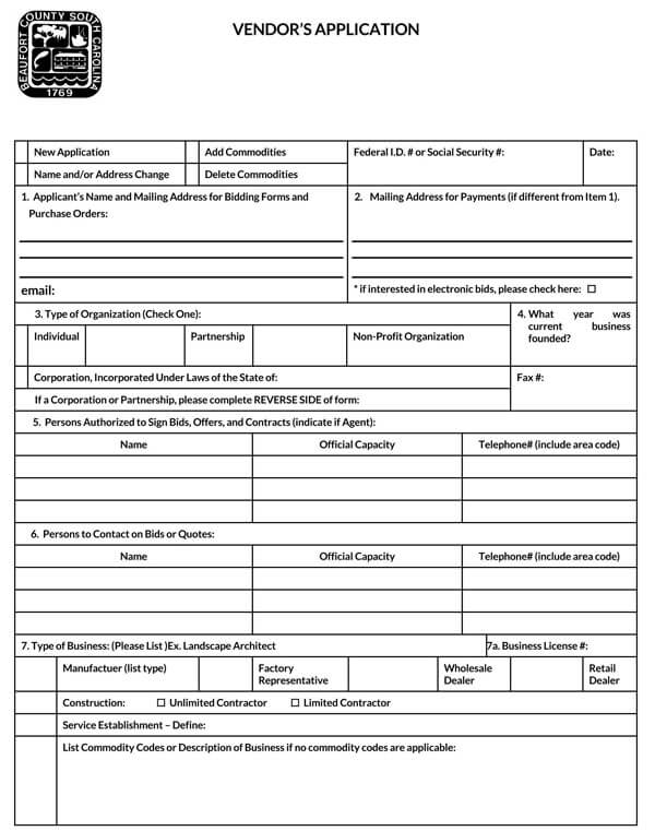 Vendor-Application-Form