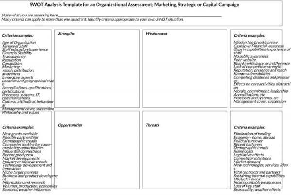 Nonprofit SWOT analysis template 02
