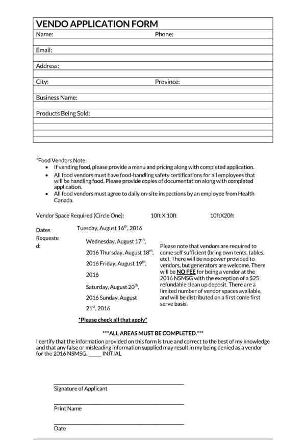 Vendor-Application-Form
