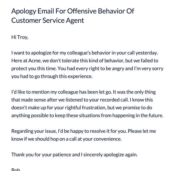 Apology-Email-For-Offensive-Behavior-Of-Customer-Service-Agent_