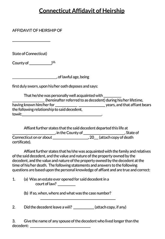 affidavit of heirship texas form pdf