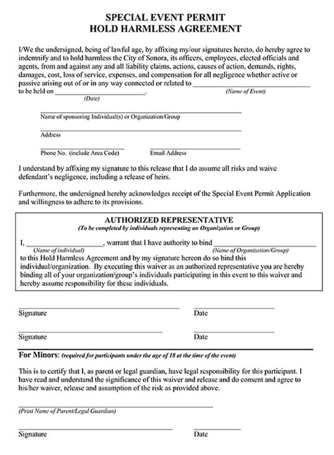 Hold Harmless Agreement Template PDF 05