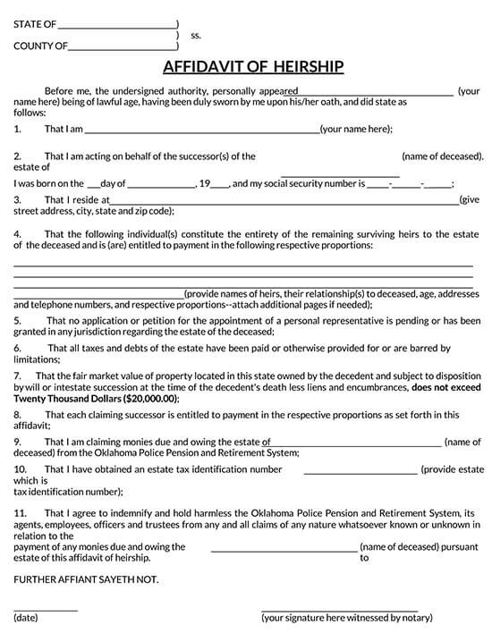how to fill out an affidavit of heirship 04