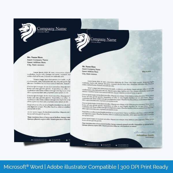 Simple Business Letterhead Sample