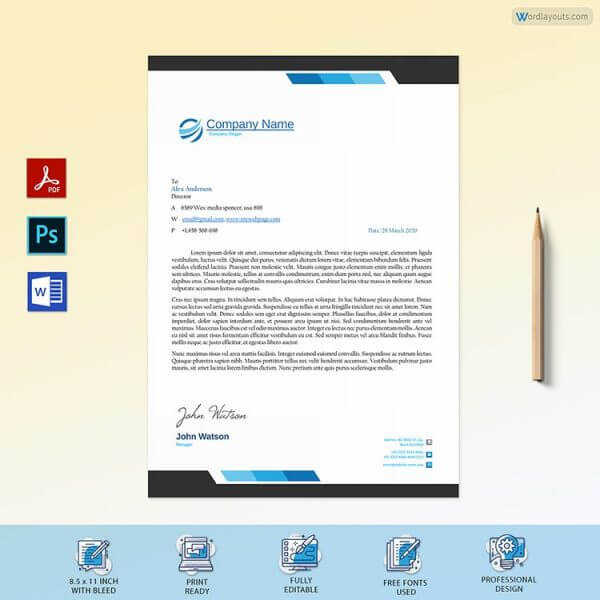 Example of Letterhead Format