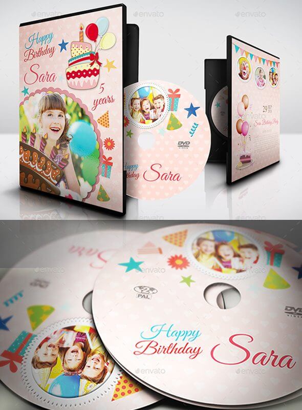 Free Editable Birthday DVD Labels