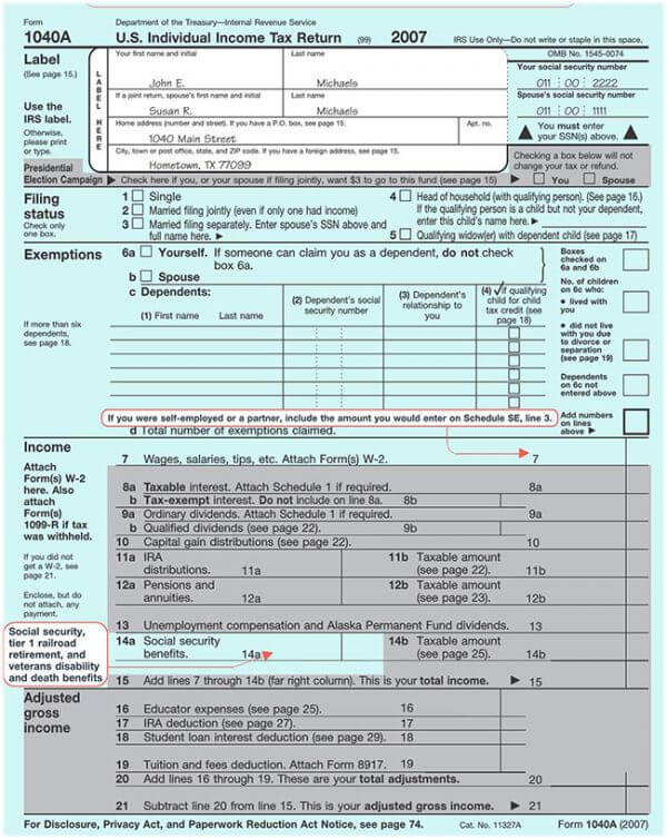 IRS 1040 Form 01