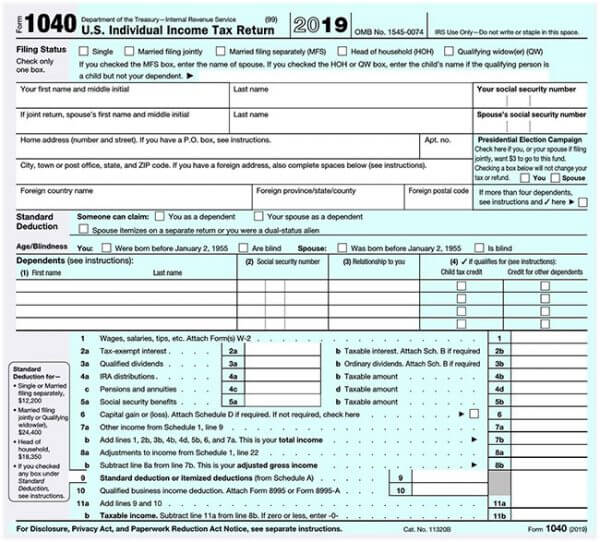 IRS 1040 Form 03