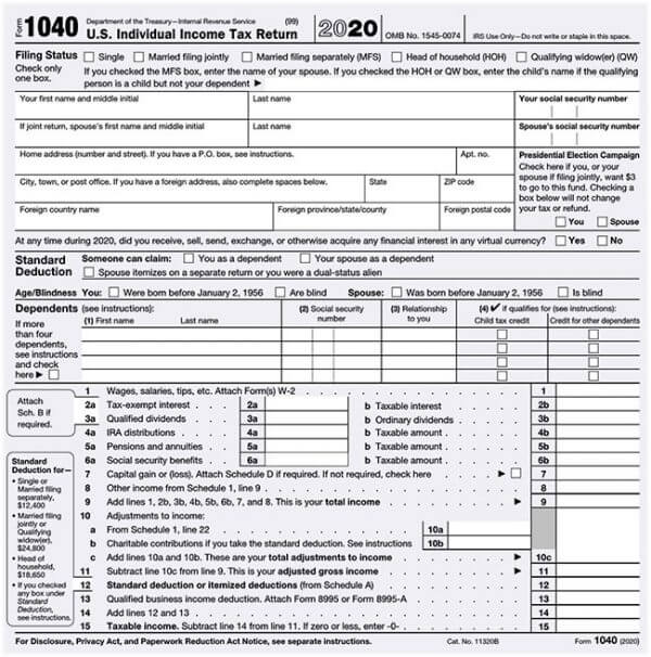 IRS 1040 Form 04