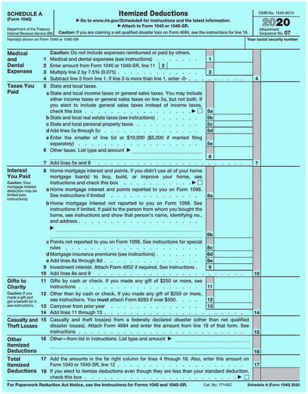 IRS 1040 Form 08