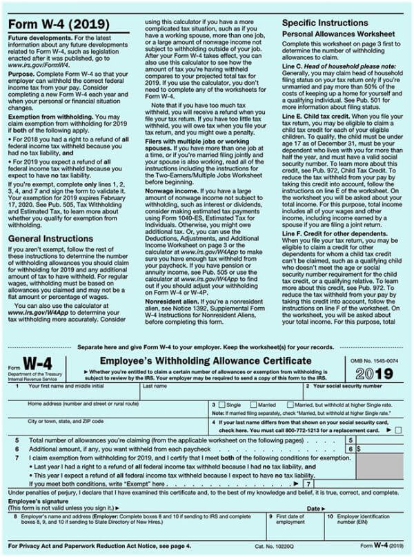 IRS 1040EZ Form 10