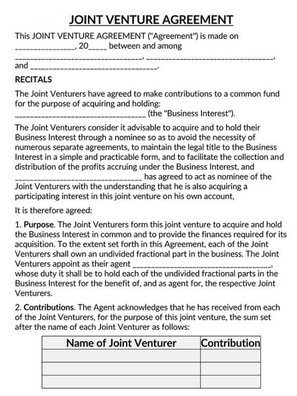 Joint Venture Agreement 07