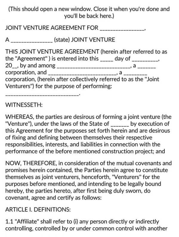 Joint Venture Agreement 09