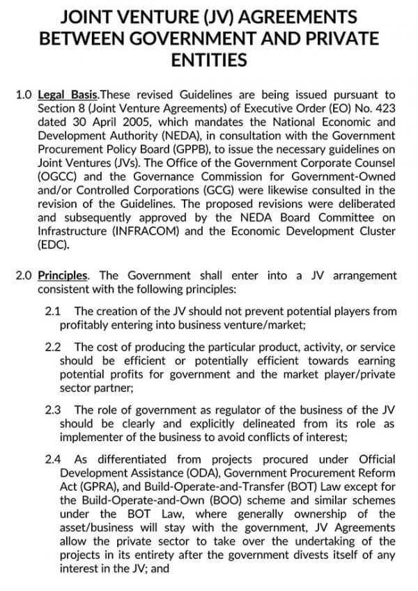 Joint Venture Agreement 18