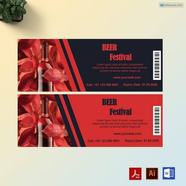 Beer Festival Event Ticket Free
