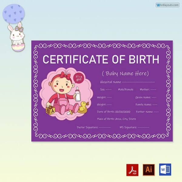 Baby Girl Birth Certificate