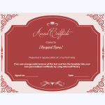 honor certificate template word