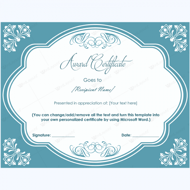 appreciation certificate template free download