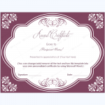 sample certificate of appreciation template