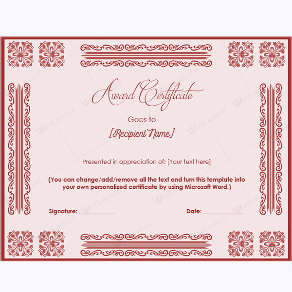 certificate templates for kids