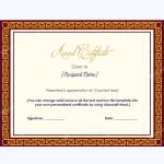 free award certificates