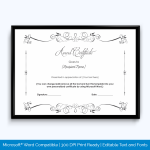 honor award certificate template