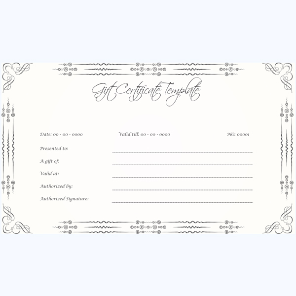 Gift Certificate Template 01