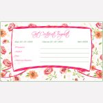Wedding Gift Certificate Word