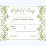 marriage certificate template word