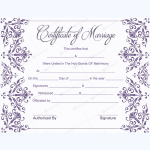 fake marriage certificate template free