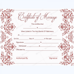 printable fake marriage certificate template