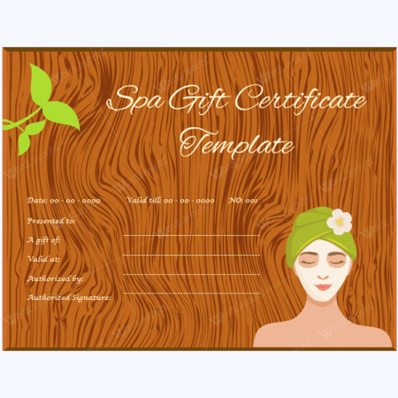 Massage Gift Certificate Format