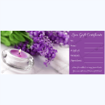 spa gift certificate template word