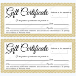 free printable gift certificate template
