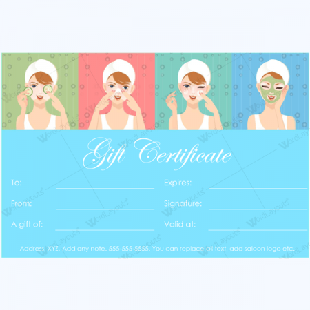 spa gift certificate design