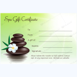 spa gift certificate template free