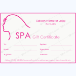spa gift certificate template free download