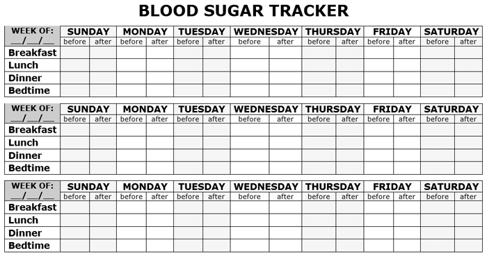 12 Free Blood Sugar Log Templates Sheets Word Excel