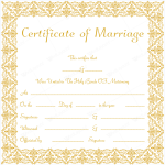 blank marriage certificate template
