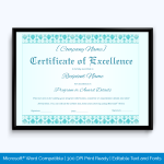 certificate-of-excellence-wording