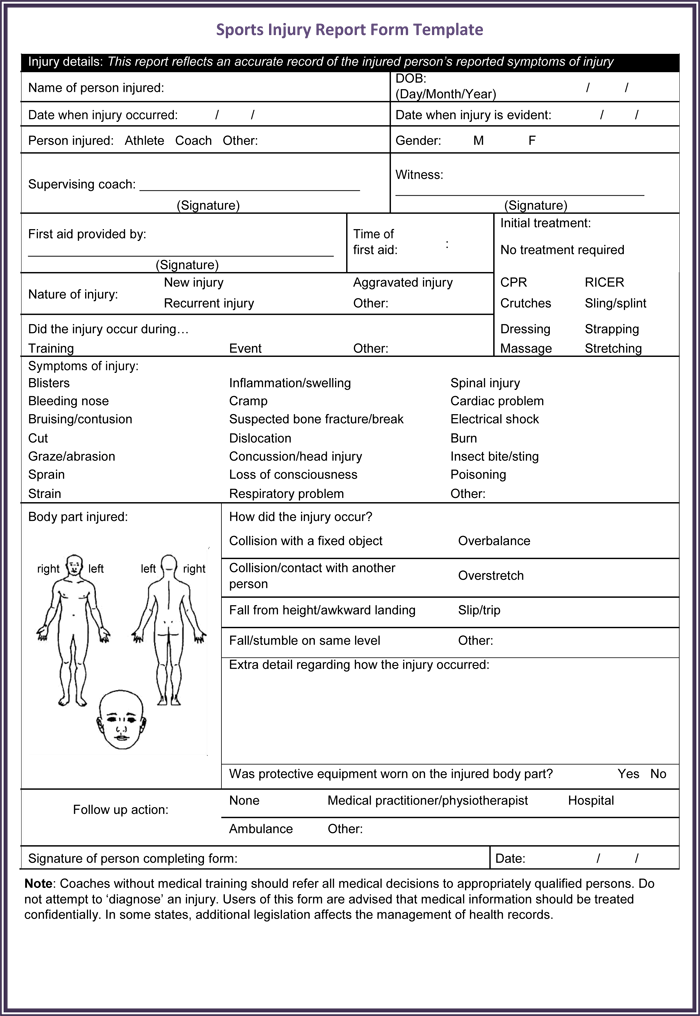 Sports-Injury-Report-Form-Template