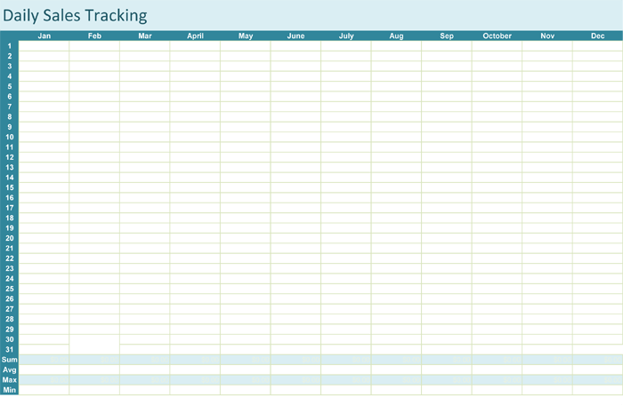 Sales Tracking Template - 5 Printable Spreadsheets