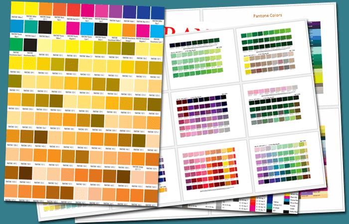 Print Pantone Color Chart